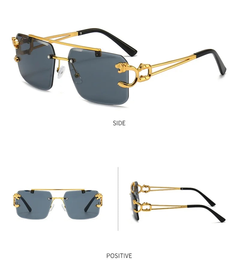 Luxury Square Sunglasses Man Unisex