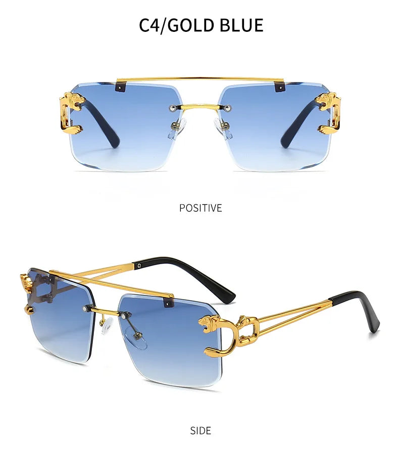 Luxury Square Sunglasses Man Unisex