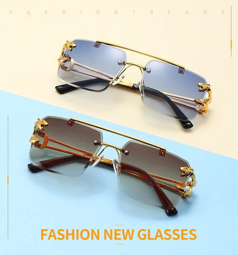 Luxury Square Sunglasses Man Unisex