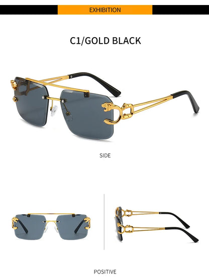 Luxury Square Sunglasses Man Unisex